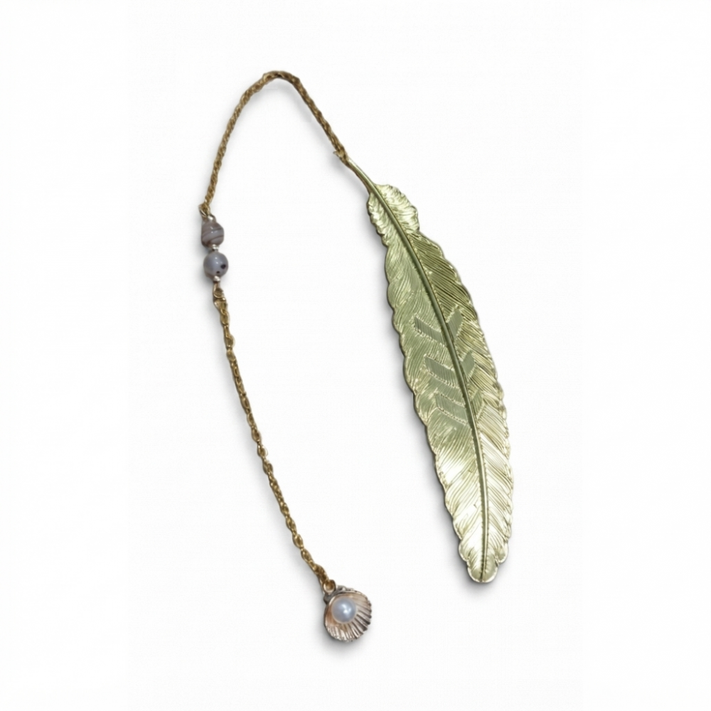 marque page artisanal coquillage