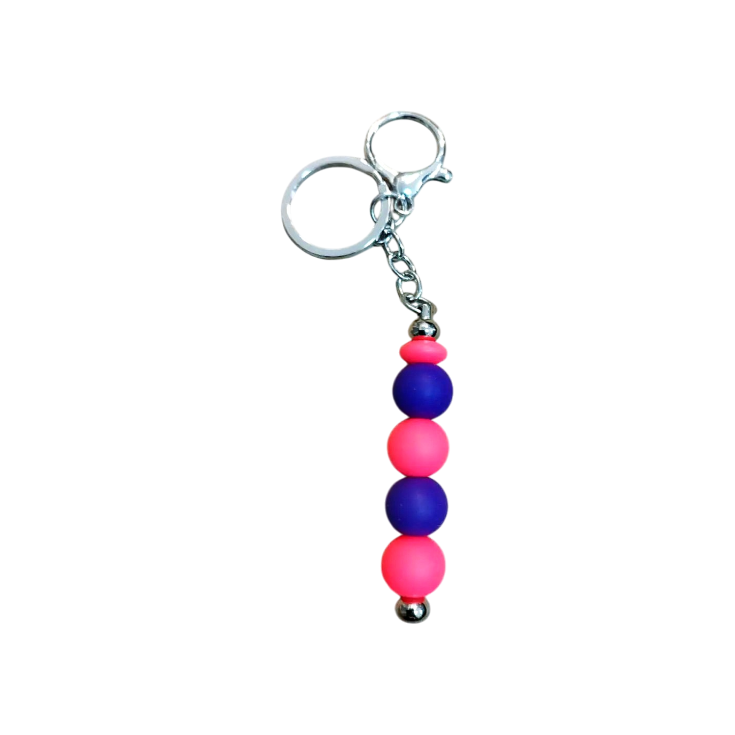 porte-clefs silicone néon Rose/Violet