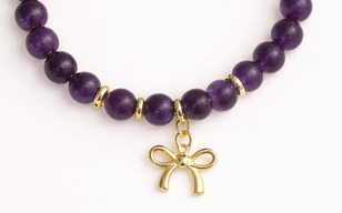 bracelet améthyste noeud doré