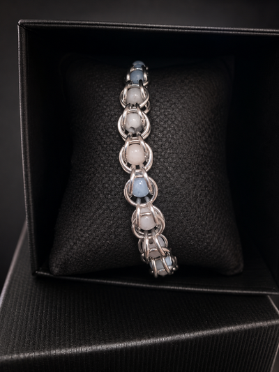 bracelet agates chainmail