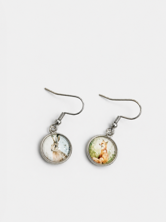 Boucles doreilles Lapin et renard