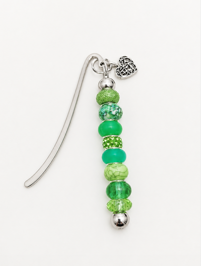 Marque page vert coeur 2