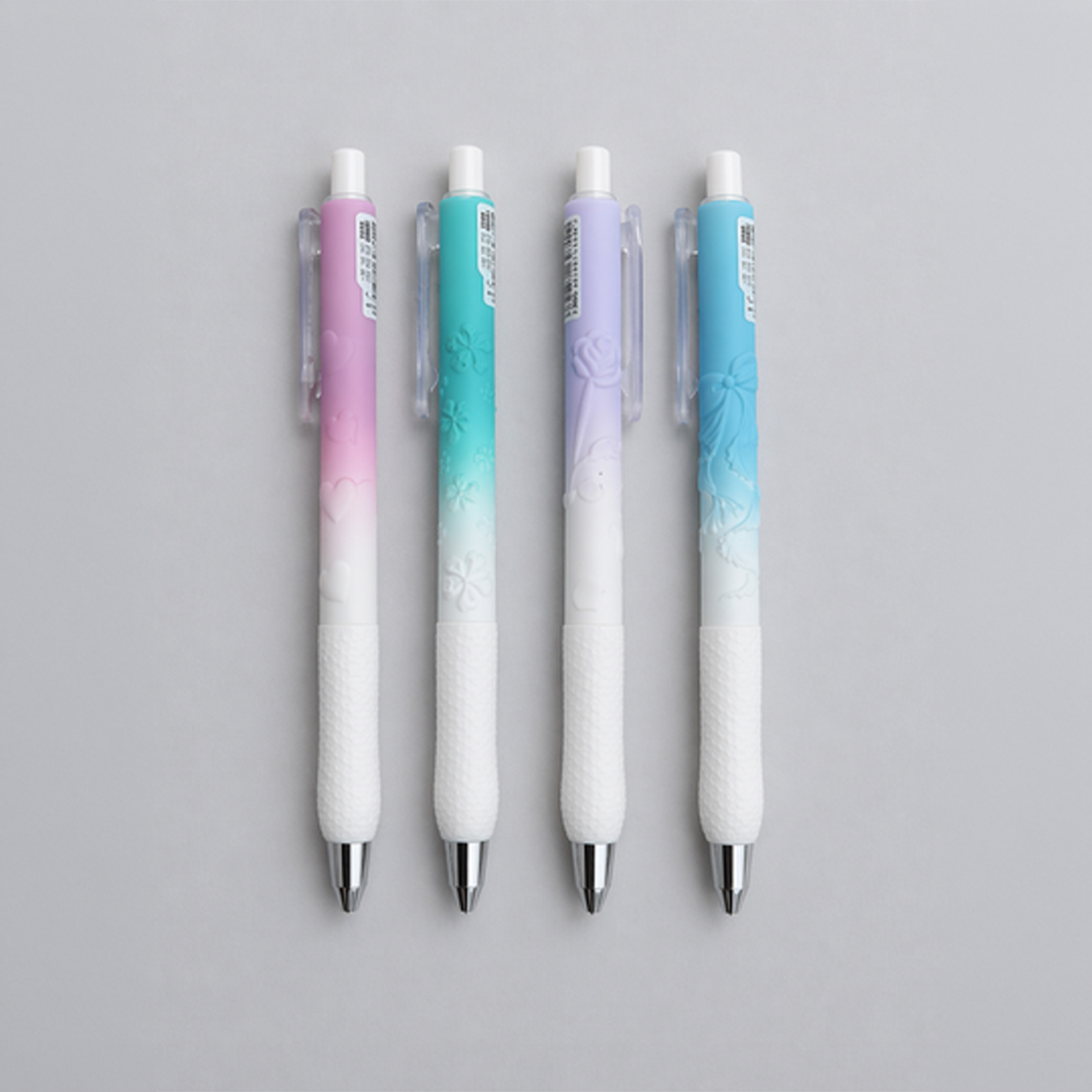 Stylo Gel Encre Bleue – Design Dégradé Pastel – Écriture Fluide – Environ 14 cm –