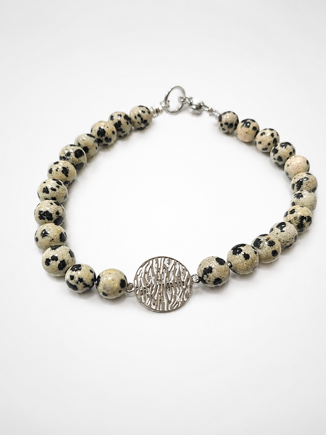Bracelet jaspe dalmatien