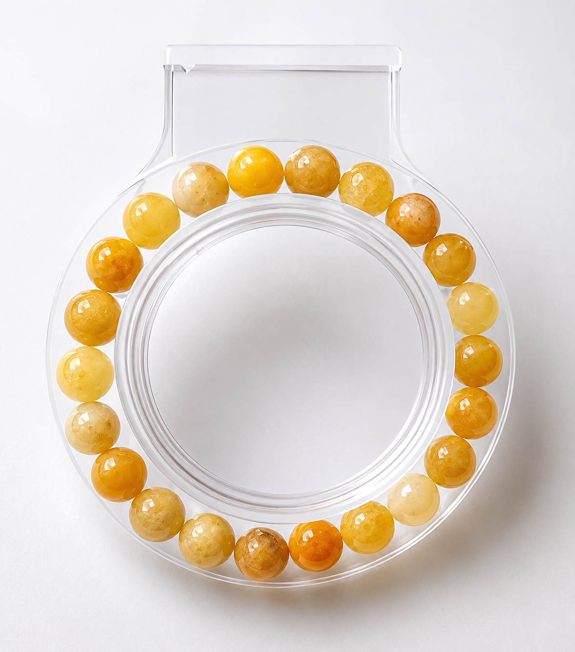 Bracelet en jade jaune