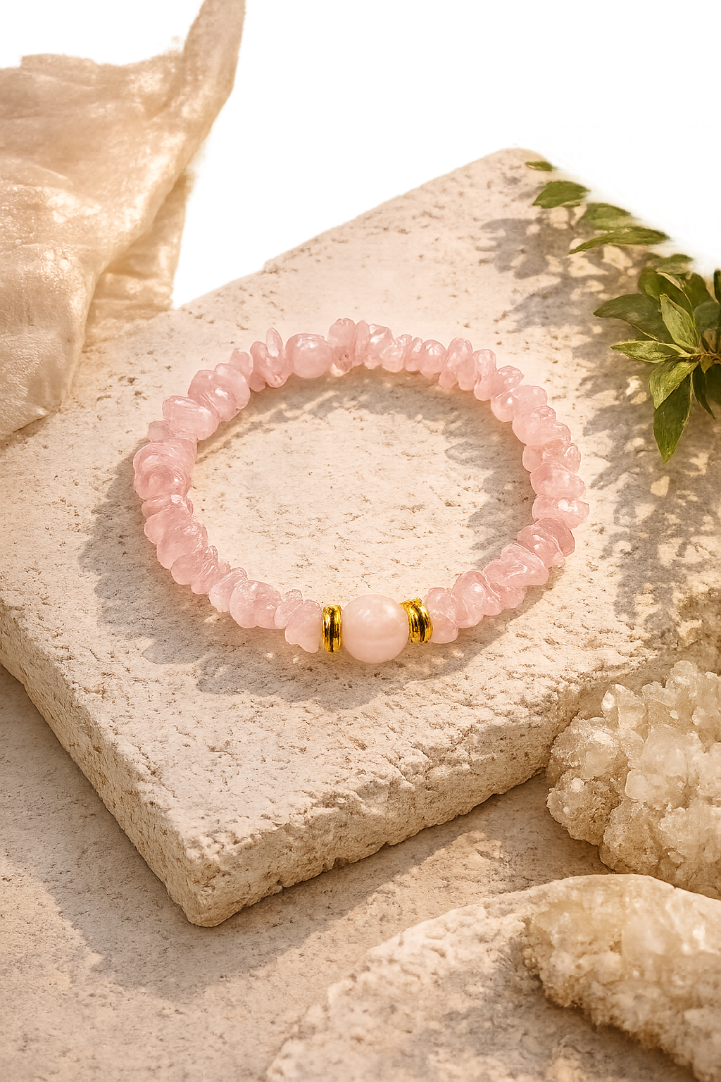Bracelet quartz rose ms