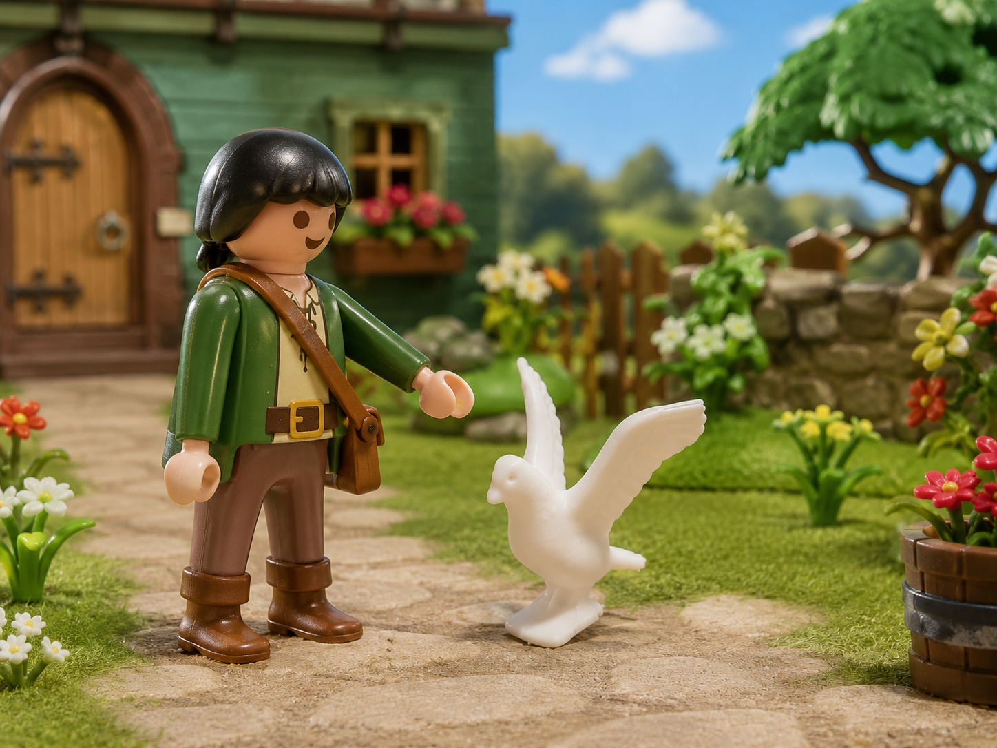 pigeon en vol playmobil 30096260