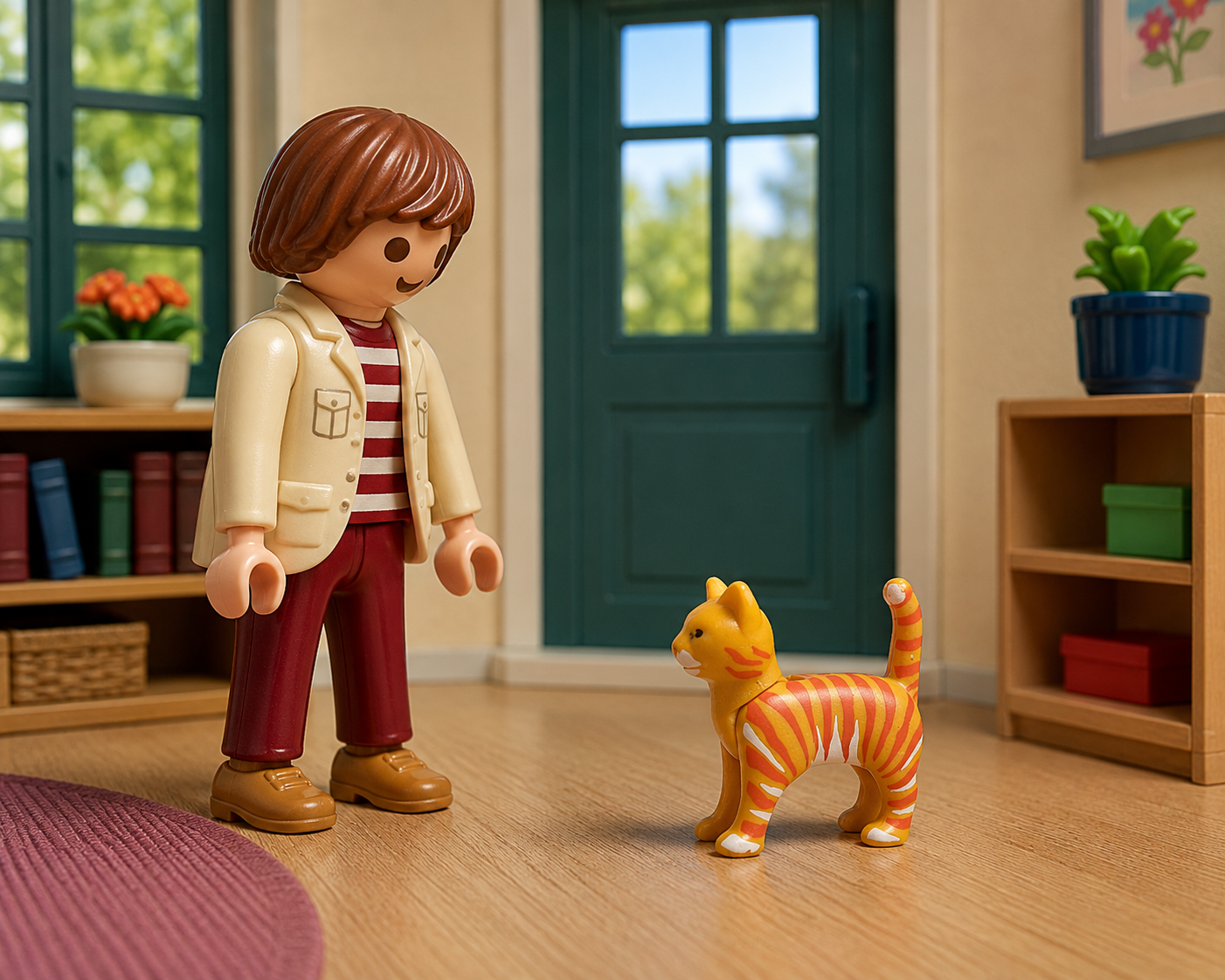 chat tigré roux playmobil 30632034