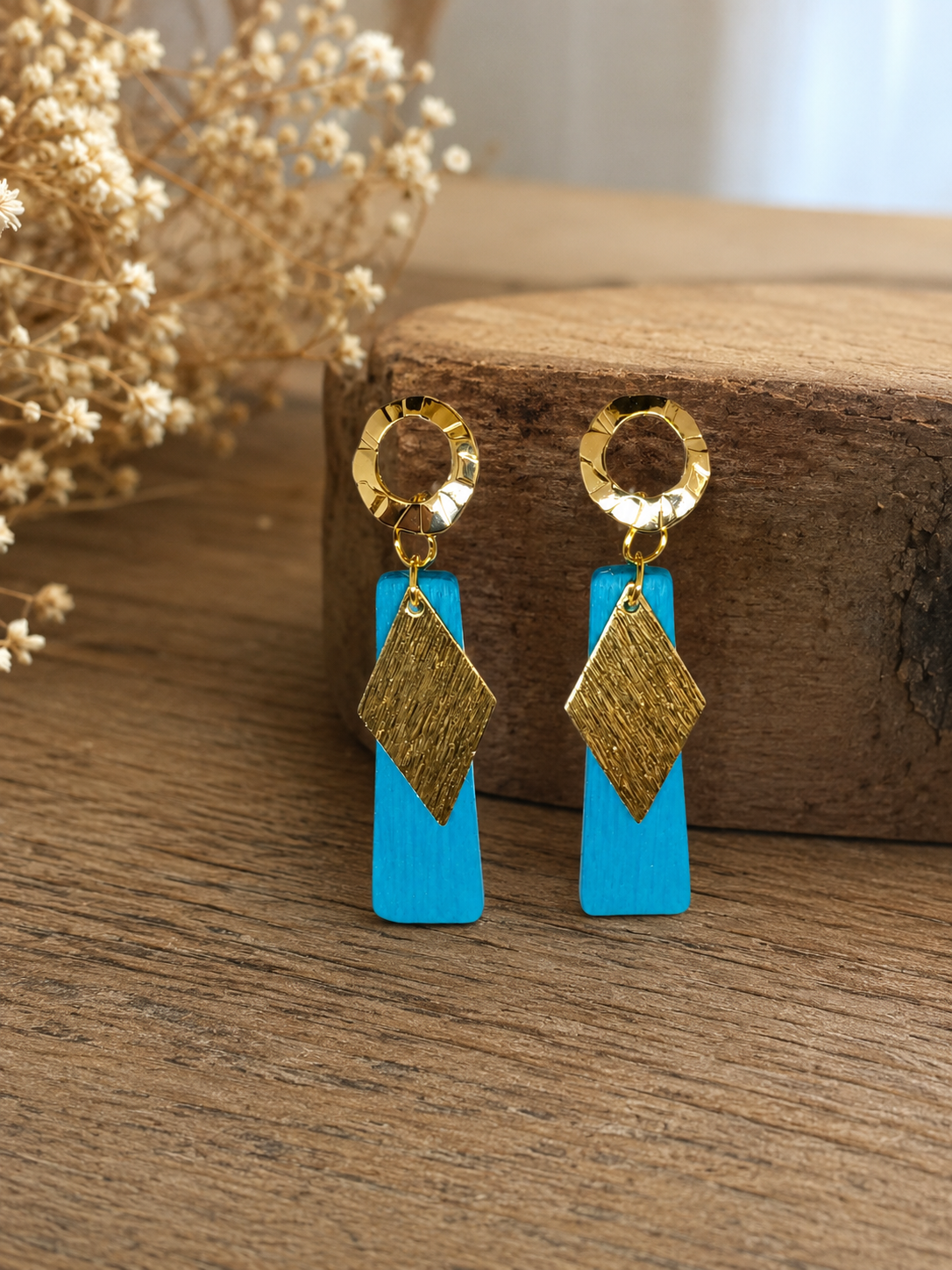 Boucles d oreilles Lagon bleu