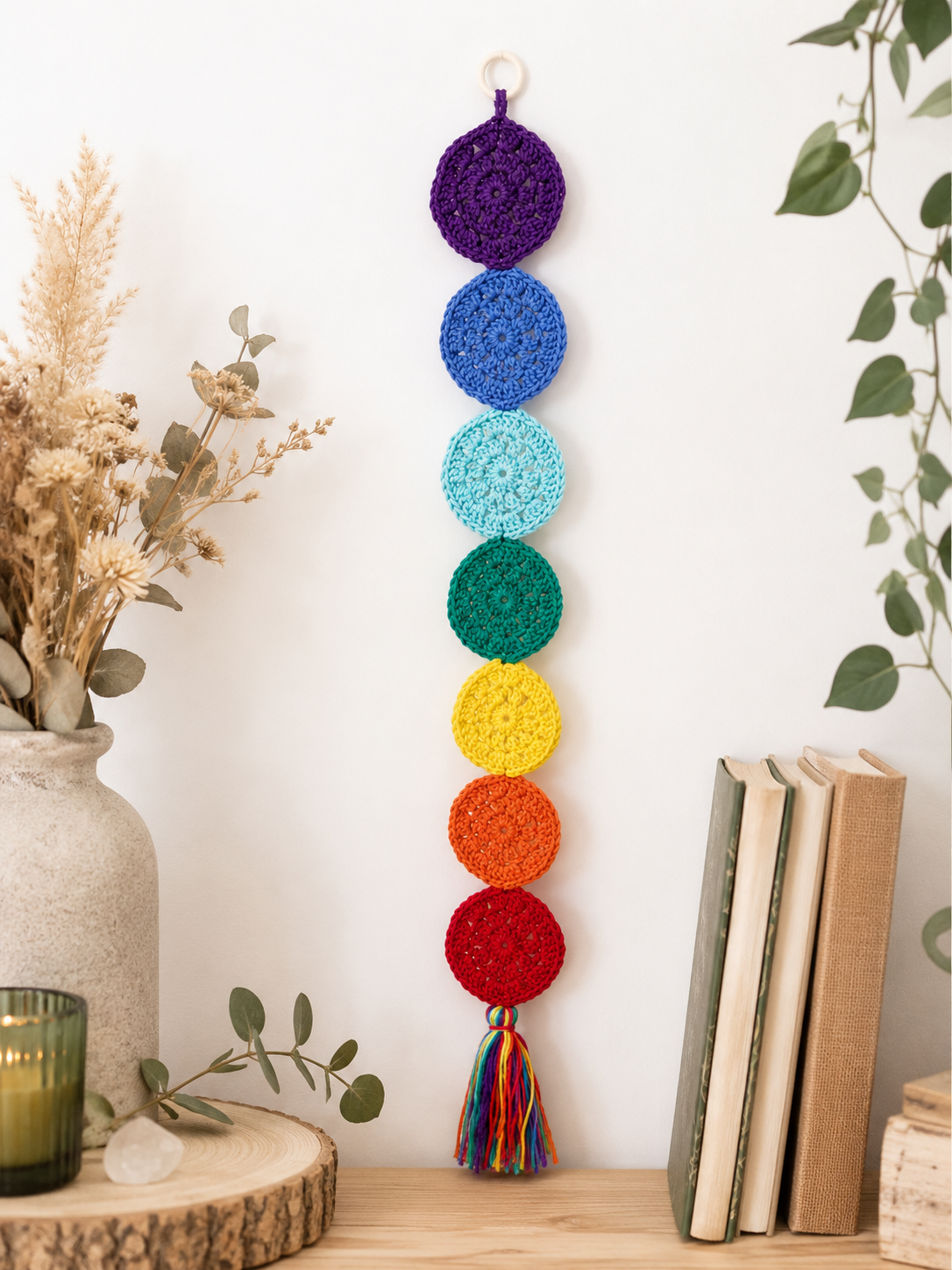 suspension au crochet chakras LineArt