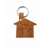 Maison cuir porte clef végétal line'art
