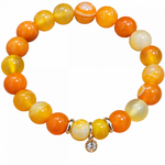 agates oranges bracelet artisanal