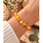 bracelet artisanal en agate orange