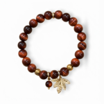 bracelet artisanal oeil de tigre rouge