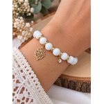 Harmonie équilibre en agate blanche artisanal