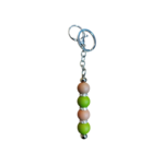 porte clef silicone beige vert