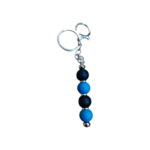 porte clef silicone noir bleu pétrol