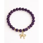 bracelet améthyste noeud doré