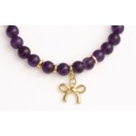 bracelet améthyste noeud doré