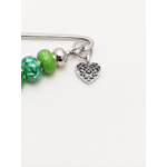 Marque page vert coeur