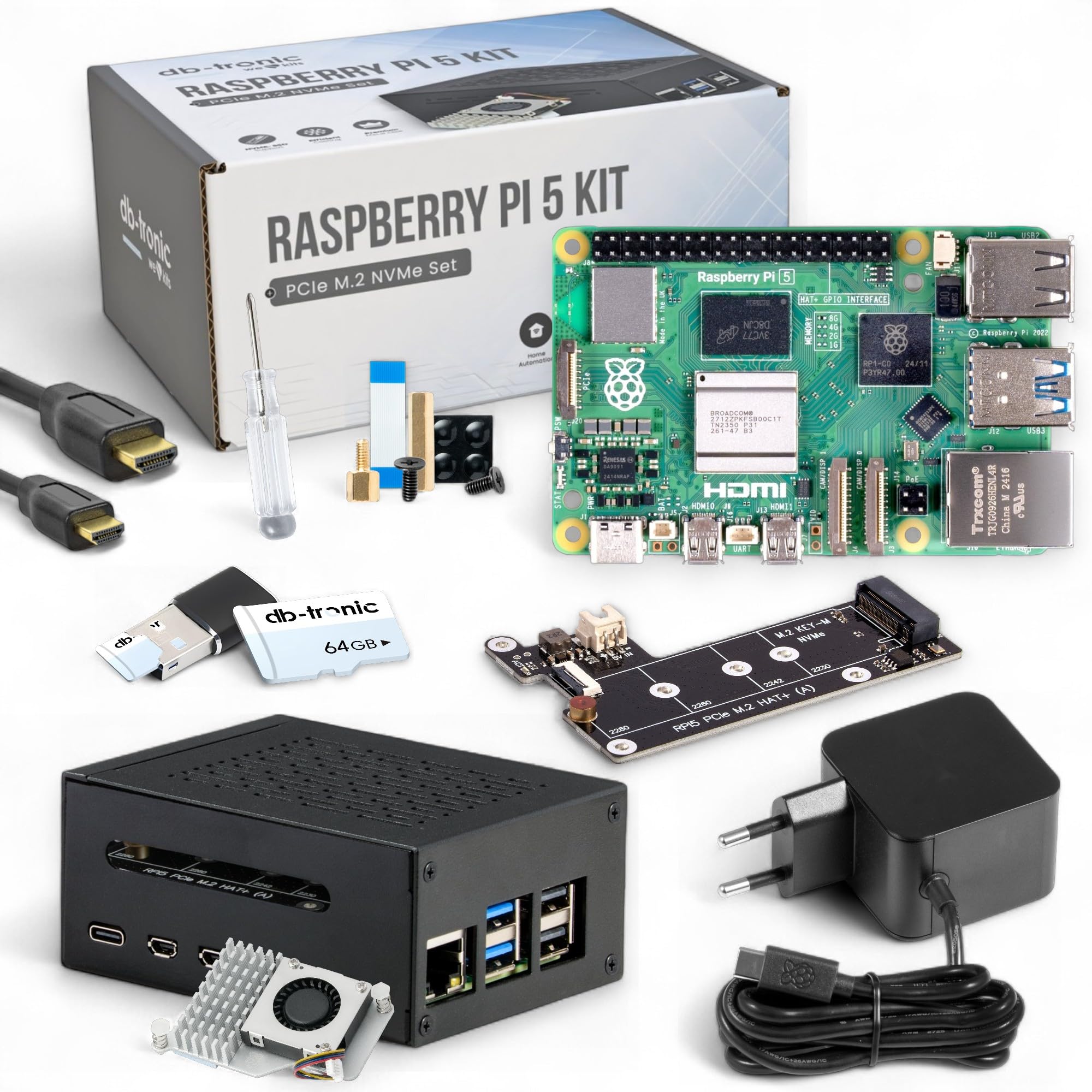 Raspberry Pi 5 mit 8GB RAM (NVMe Set)