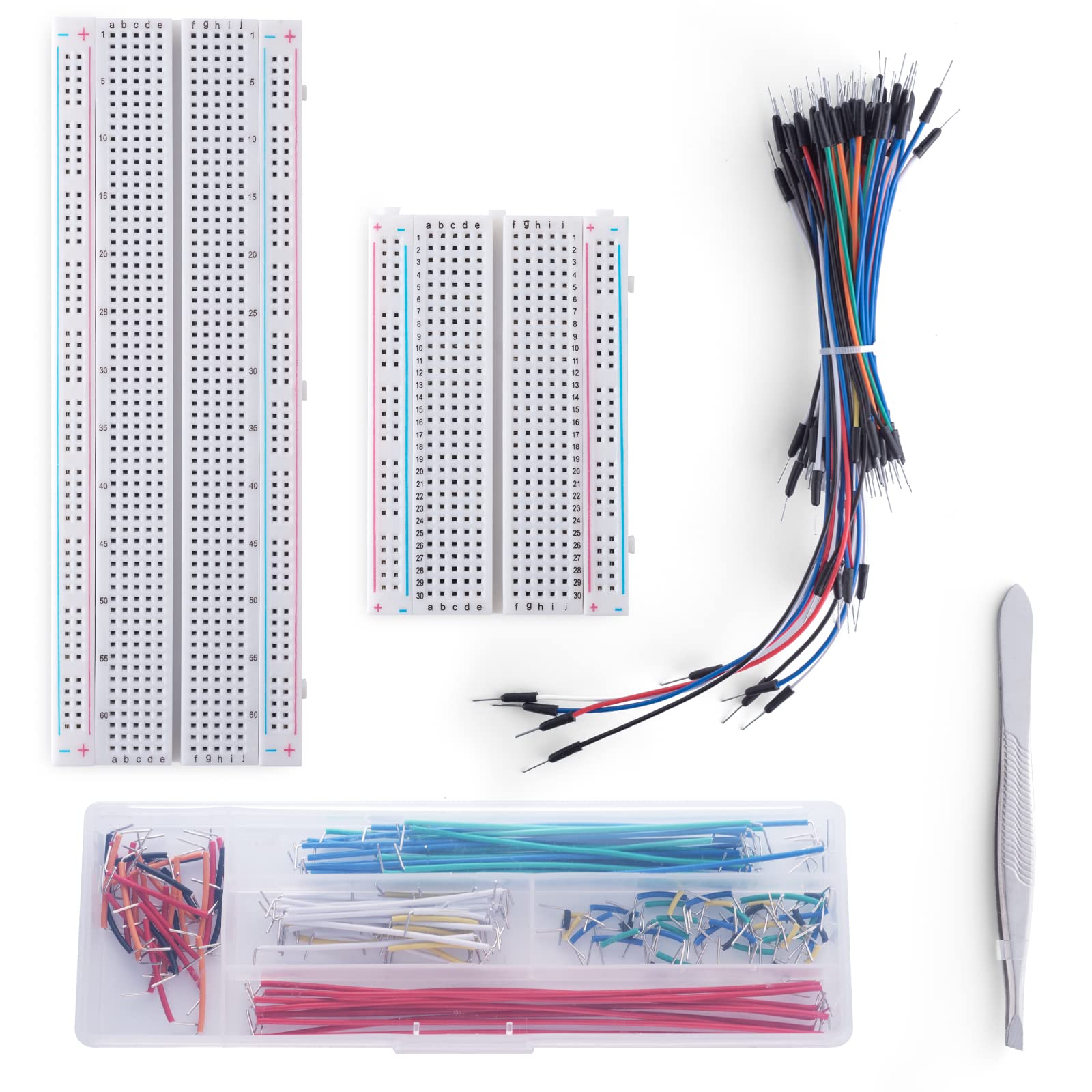 Komplettset Breadboard mit Jumperkabeln und Zubehör