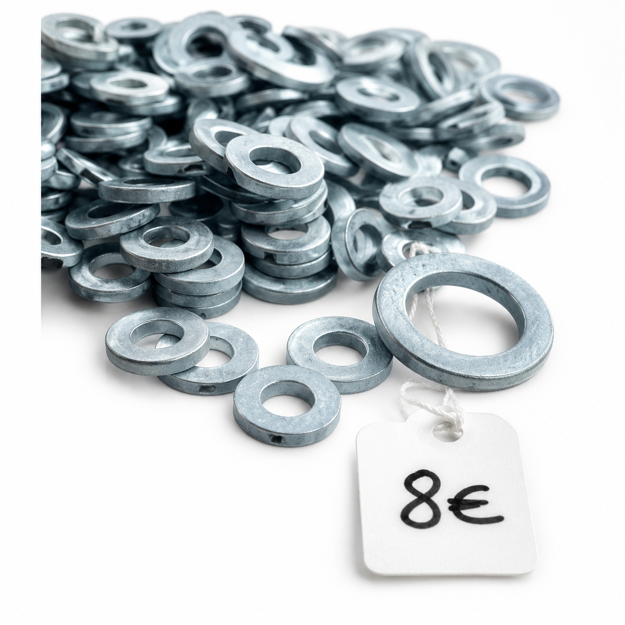 Rondelles plates acier M8 (x100)