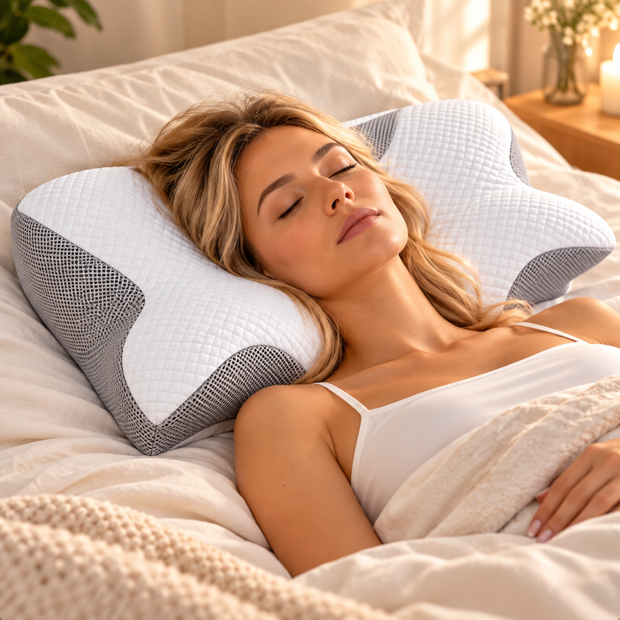 Oreiller papillon pour un sommeil serein