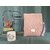 Pochette à livre en velours côtelé rose fait main