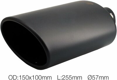 Simoni Racing auspuffblende 150x100mm edelstahl – Bild 5 von 5