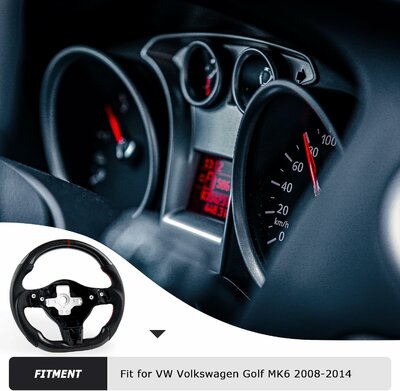 Carbon Lederlenkrad für VW Golf 6 – Bild 6 von 6