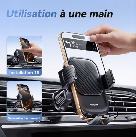 support de téléphone voiture Gris