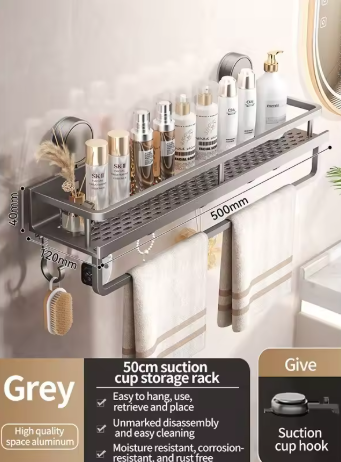 étagère pour douche 5o com gris