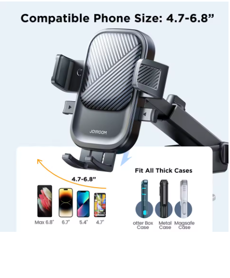 support telephone voiture ventouse noir 3