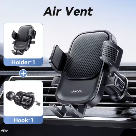 support telephone voiture pour grille aérateur noir 11