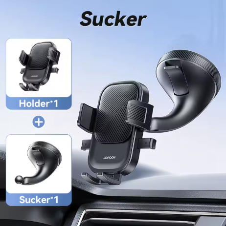 support telephone voiture ventouse classic noir