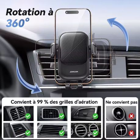 support telephone voiture ventouse universel noir 14