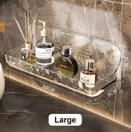 etagere douche sans perçage transparent large