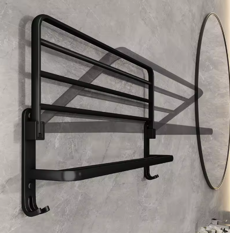 porte serviette pliable noir 6