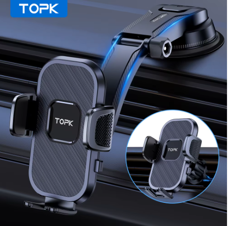 support de téléphone voiture incurver noir et bleu 1