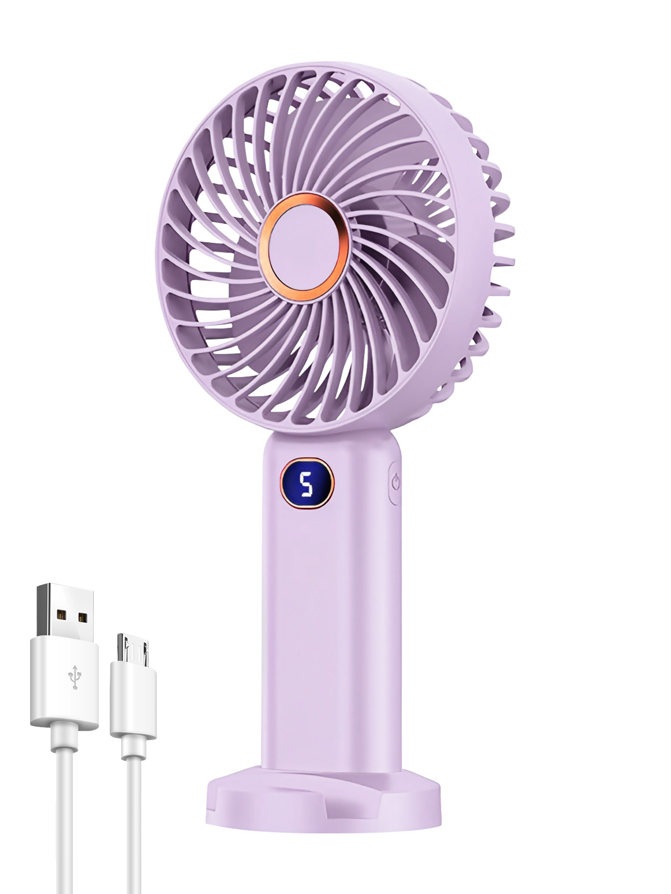 ventilateur rechargeable violet