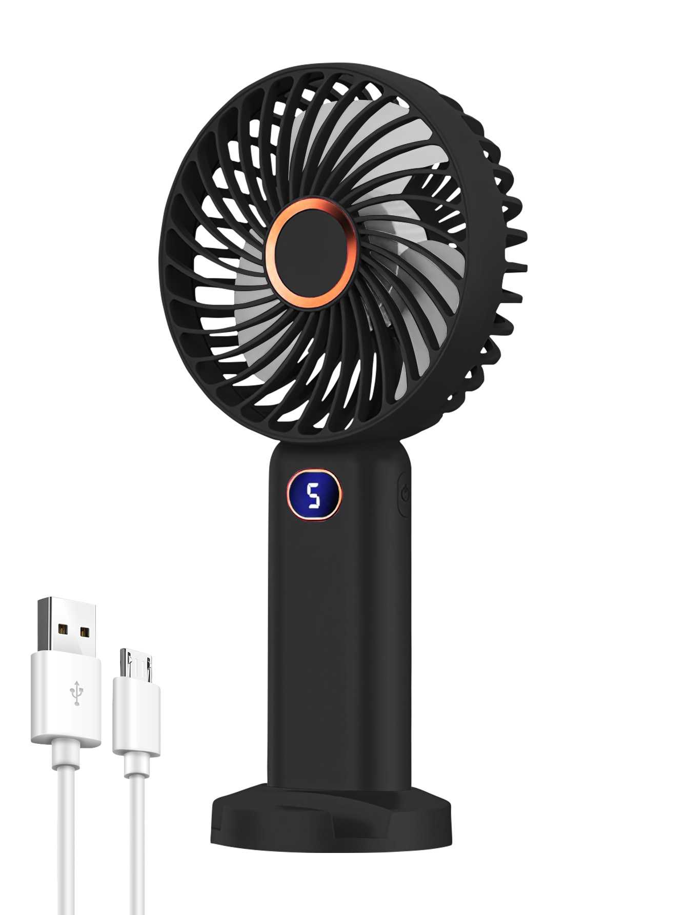 ventilateur rechargeable noir