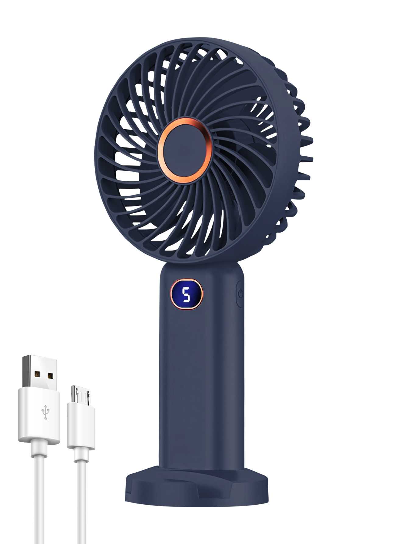 ventilateur rechargeable bleu