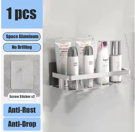 etagere douche argenté 1pièces