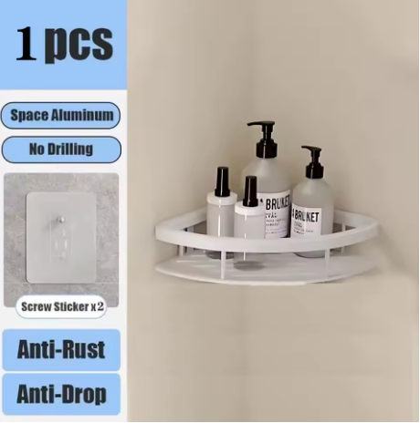 etagere douche blanc triangle 1 pièces 4