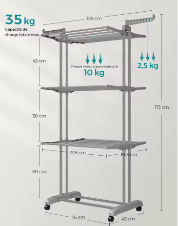 séchoir linge pliable 5