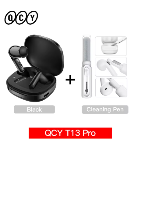 écouteur sans fil plus stylo nettoyeur noir