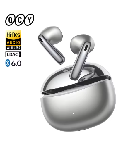 écouteur sans fil bluetooth argenté QCY 09