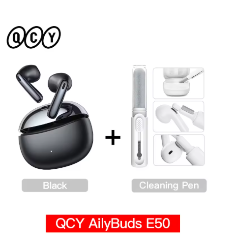 écouteur sans fil bluetooth noir QCY avec stylo 01