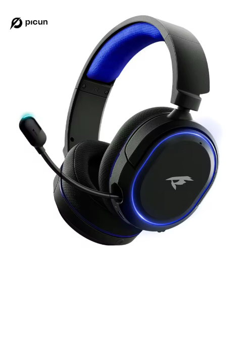casque gamer bleu